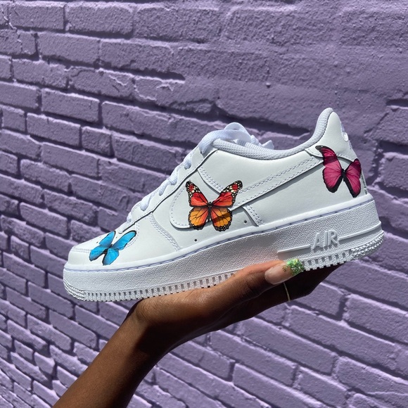 RAINBOW BUTTERFLY Air Force 1s - Picture 4 of 4
